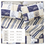 Caspian Collection Coastal Patchwork Quilt Set