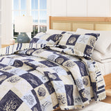 Caspian Collection Coastal Patchwork Quilt Set