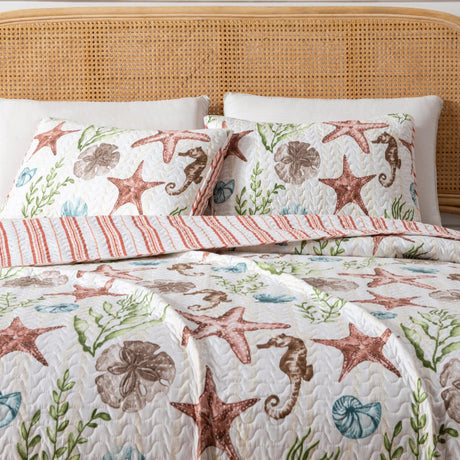 Castaway Coastal Quilt Set-Quilts-Parc Decor