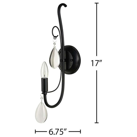 Catalina 17"H 1-Light LED Scroll Décor Wall Sconce Light Fixture Dark Bronze Finish