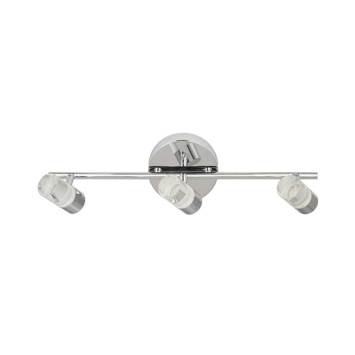 Catalina 19"W 3-Light LED Track Bar Light Fixture Brushed Nickel with Bubble Glass Shades