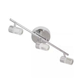Catalina 19"W 3-Light LED Track Bar Light Fixture Brushed Nickel with Bubble Glass Shades