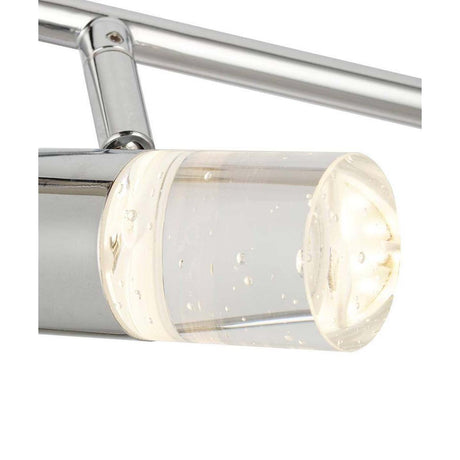 Catalina 19"W 3-Light LED Track Bar Light Fixture Brushed Nickel with Bubble Glass Shades
