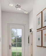 Catalina 19"W 3-Light LED Track Bar Light Fixture Brushed Nickel with Bubble Glass Shades-Semi Flush Mount-Parc Decor