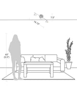 Catalina 19"W 3-Light LED Track Bar Light Fixture Brushed Nickel with Bubble Glass Shades-Semi Flush Mount-Parc Decor