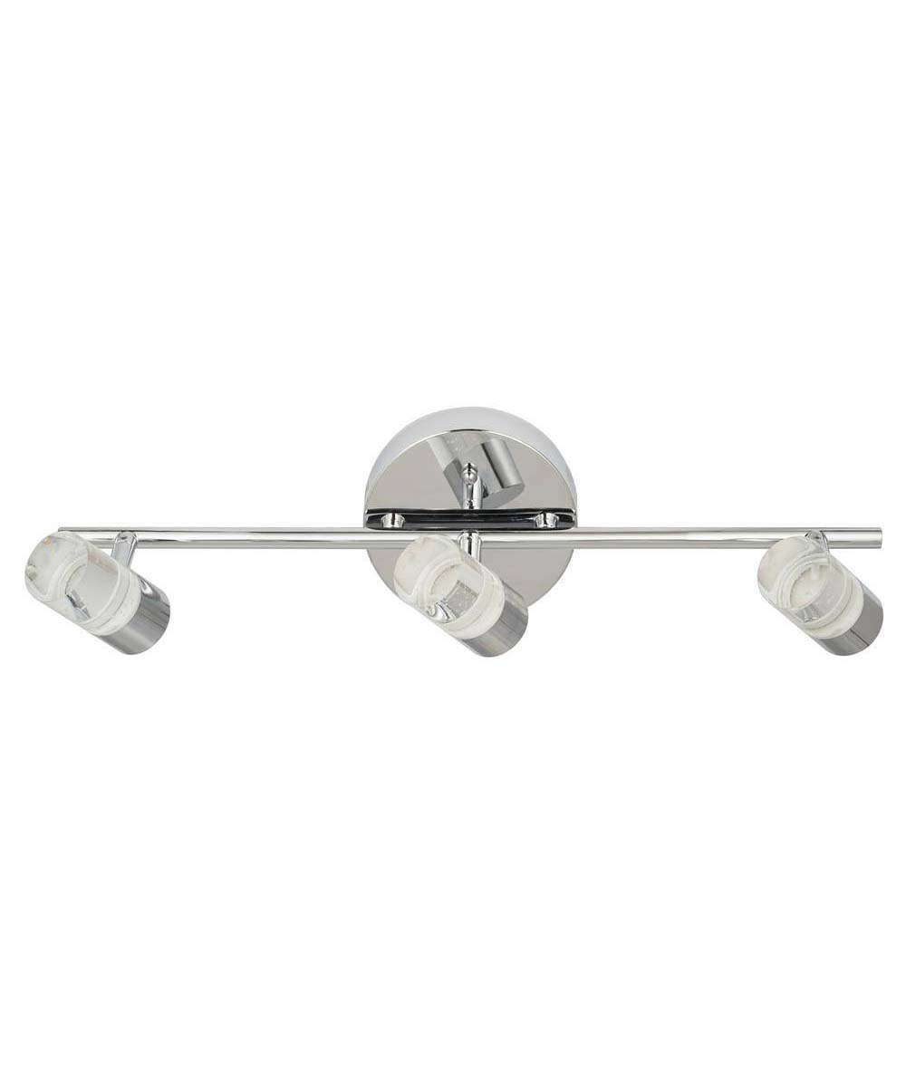 Catalina 19"W 3-Light LED Track Bar Light Fixture Brushed Nickel with Bubble Glass Shades-Semi Flush Mount-Parc Decor