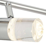 Catalina 19"W 3-Light LED Track Bar Light Fixture Brushed Nickel with Bubble Glass Shades-Semi Flush Mount-Parc Decor