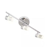 Catalina 19"W 3-Light LED Track Bar Light Fixture Brushed Nickel with Bubble Glass Shades