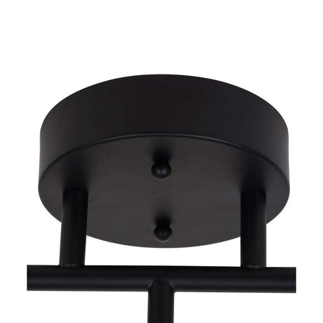 Catalina 23"W 3-Light LED Track Bar Light Fixture, Matte Black with Clear Glass Shades