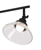 Catalina 23"W 3-Light LED Track Bar Light Fixture, Matte Black with Clear Glass Shades-Semi Flush Mount-Parc Decor