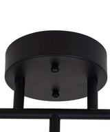 Catalina 23"W 3-Light LED Track Bar Light Fixture, Matte Black with Clear Glass Shades-Semi Flush Mount-Parc Decor