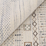 Center Pattern Natural Hand Loomed Wool Area Rug