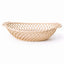Ceramic Oval Basket – Hand-Woven Dish in White, Beige & Pink Glazed Porcelain