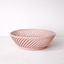 Ceramic Round Hand-Woven Basket – White, Beige & Pink Glazed Porcelain