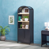 Chantelle Modern Arched Bookshelf with Cabinet-Home Office-Parc Decor