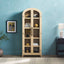 Chantelle Modern Arched Bookshelf with Glass Doors