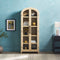 Chantelle Modern Arched Bookshelf with Glass Doors-Home Office-Parc Decor