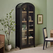 Chantelle Modern Arched Bookshelf with Glass Doors-Home Office-Parc Decor
