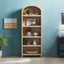 Chantelle Modern Arched Bookshelf with Open Shelves
