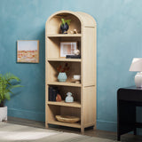 Chantelle Modern Arched Bookshelf with Open Shelves-Home Office-Parc Decor
