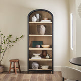 Chantelle Modern Arched Bookshelf with Open Shelves-Home Office-Parc Decor