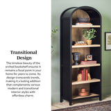 Chantelle Modern Arched Bookshelf with Open Shelves-Home Office-Parc Decor
