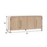Chantelle Modern Curved Buffet Sideboard and TV Stand
