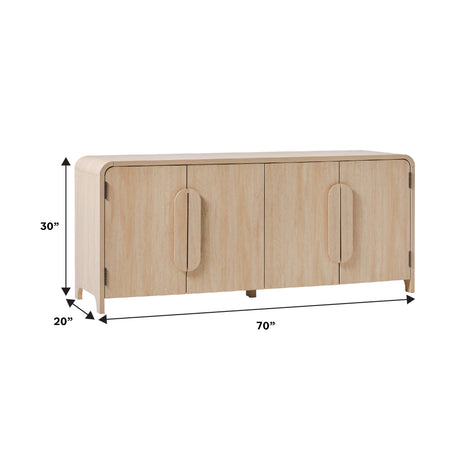 Chantelle Modern Curved Buffet Sideboard and TV Stand