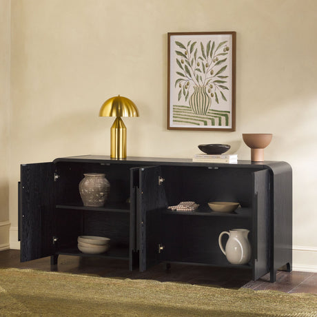 Chantelle Modern Curved Buffet Sideboard and TV Stand-Dining / Kitchen-Parc Decor