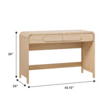 Chantelle Modern Curved Writing Desk-Home Office-Parc Decor