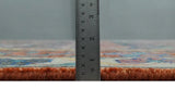 Charcoal And Rust Traditional Design Heriz Hand Knotted wool Area Rug