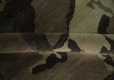 Charcoal, Brown, Beige and Olive Modern Abstract Hand loom 5x6.6 Wool And Art Silk Area Rug-Area Rug-Parc Decor