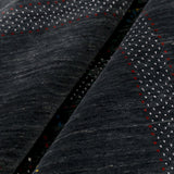 Charcoal Center Pattern Hand Loomed Wool Area Rug