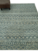 Charcoal, Gray and Beige 5x7 Hand Knotted Southwestern Tribal Trellis wool Rug