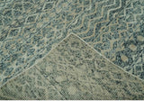 Charcoal, Gray and Beige 5x7 Hand Knotted Southwestern Tribal Trellis wool Rug