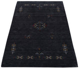 Charcoal Tribal Center Medallion Hand Loomed Wool Area Rug