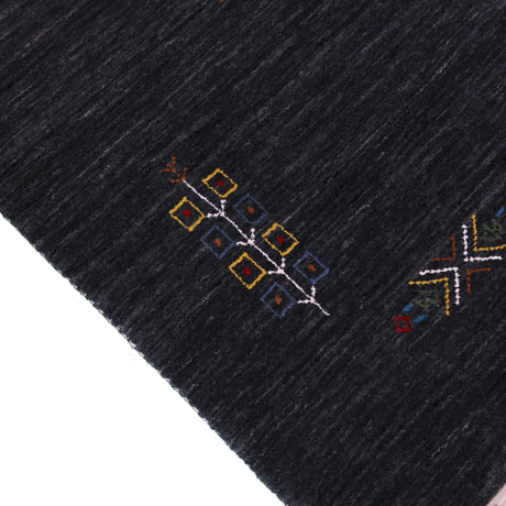 Charcoal Tribal Center Medallion Hand Loomed Wool Area Rug