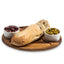 Charcuterie / Serving Tray w/ 2 Ceramic Bowls w/ Lids