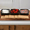Charcuterie / Serving Tray w/ 3 Square Ceramic Bowls-Serving Tray-Parc Decor