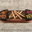 Charcuterie / Serving Tray w/ 4 Triangular Ceramic Bowls
