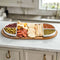 Charcuterie / Serving Tray w/ 4 Triangular Ceramic Bowls-Serving Tray-Parc Decor