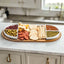 Charcuterie / Serving Tray w/ 4 Triangular Ceramic Bowls