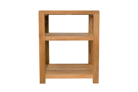 Charleston Natural Teak Spa/Bathroom - Under Sink - Storage Bench - 14"