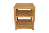 Charleston Natural Teak Spa/Bathroom - Under Sink - Storage Bench - 14"