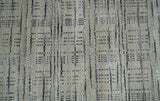 Checkered 8x10 Hand Made Black and Beige Blended Wool Area Rug