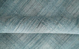Checkered Blue and Gray 8x10 Hand Made Blended Wool Flatwoven Area Rug