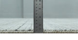Checkered Silver, Brown and Gray 8x10 Hand Made Blended Wool Area Rug