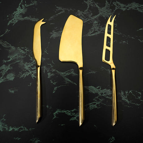 Cheese Knives in Gold Set of 3-product_type::cheese_knives-Parc Decor