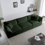 Chenille Modular Cloud Couch with L-Shaped Sectional and Ottoman-sofa-Parc Decor