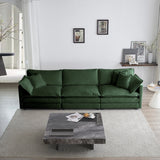 Chenille Modular Cloud Couch with L-Shaped Sectional and Ottoman-sofa-Parc Decor